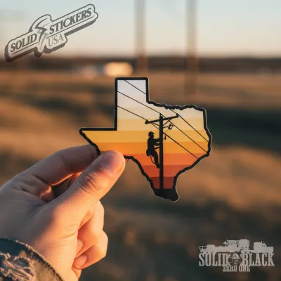 Texas Lineman Vinyl Sticker