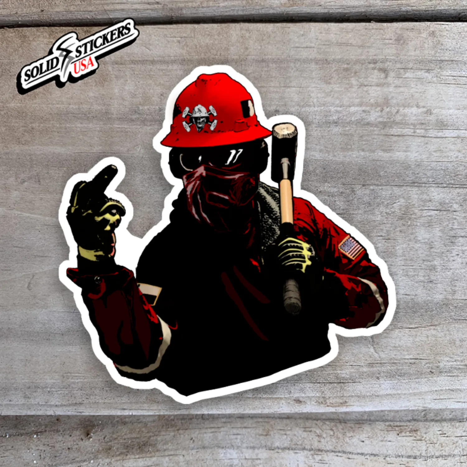 Frac Salute Vinyl Sticker