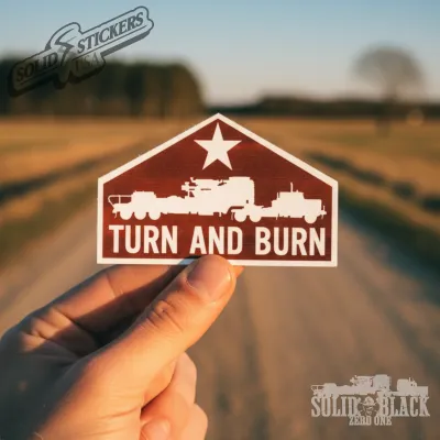 Turn And Burn Frac Pump Sticker