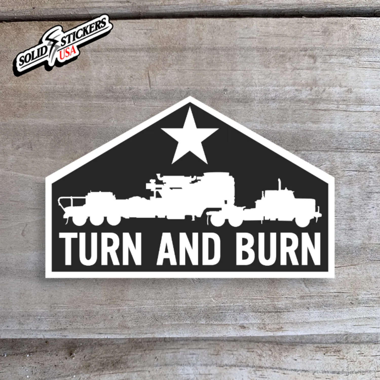 Turn And Burn Frac Pump Sticker
