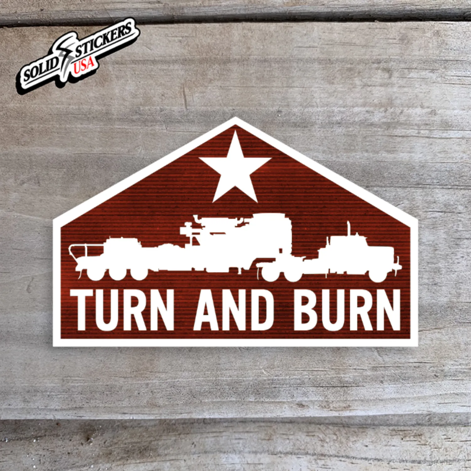 Turn And Burn Frac Pump Sticker