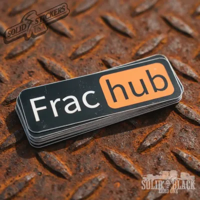Frac hub Vinyl Sticker