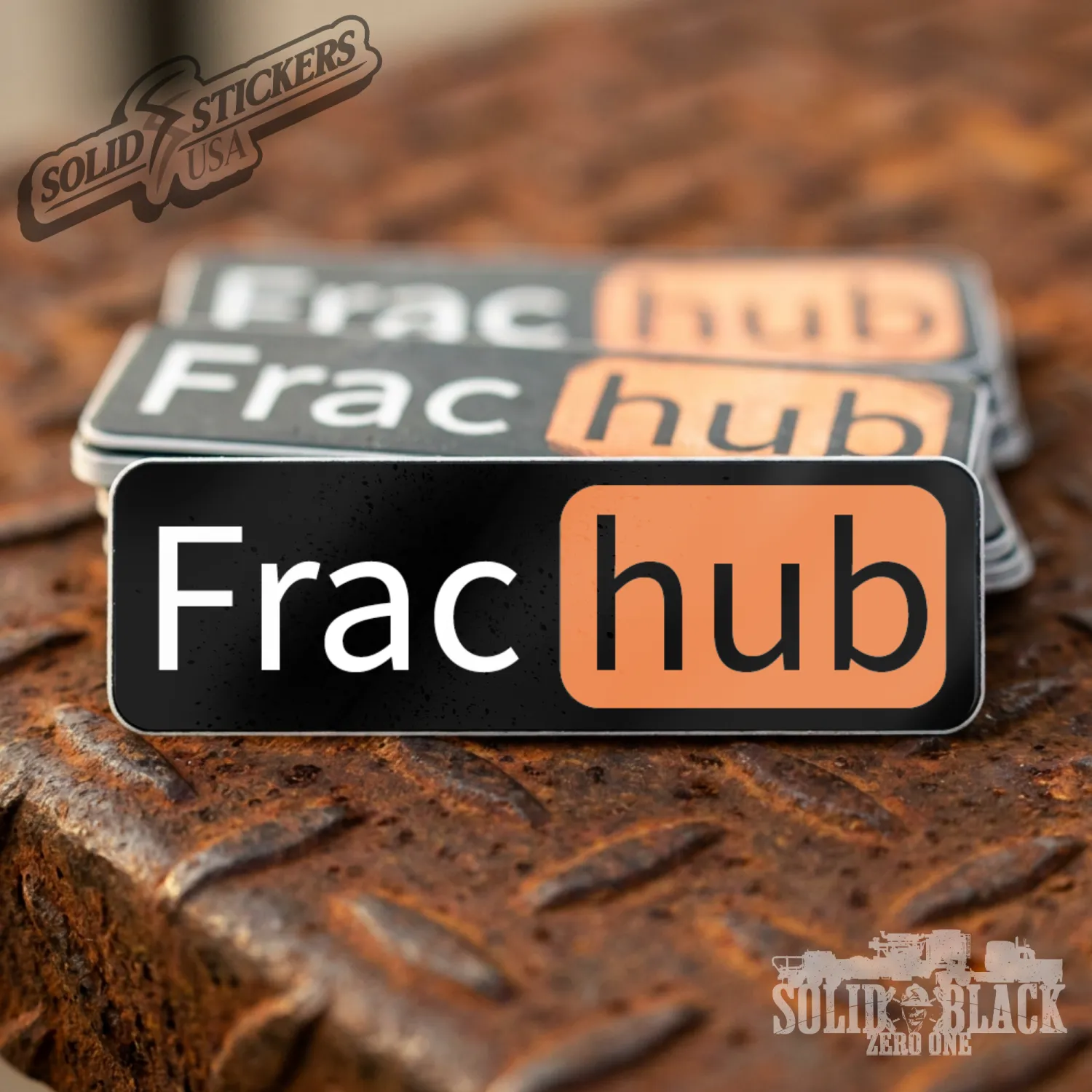 Frac hub Vinyl Sticker