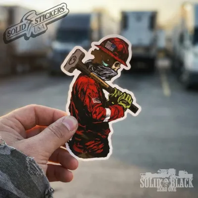 Skull Oilfield Operator Vinyl Sticker