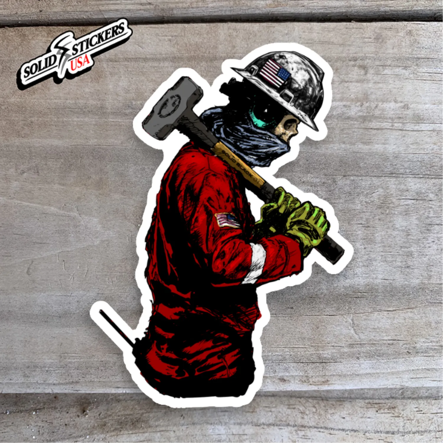Skull Oilfield Operator Vinyl Sticker