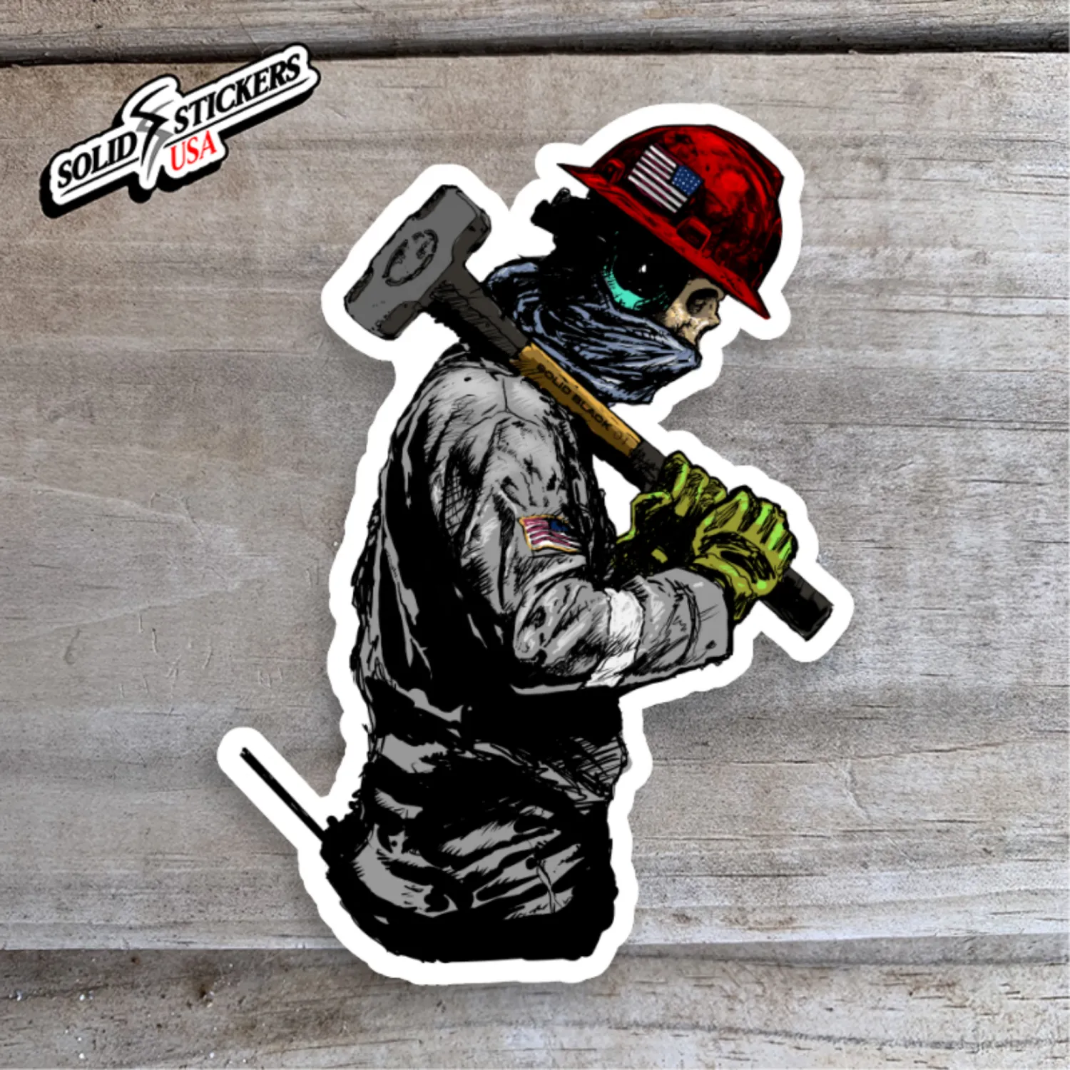 Skull Oilfield Operator Vinyl Sticker