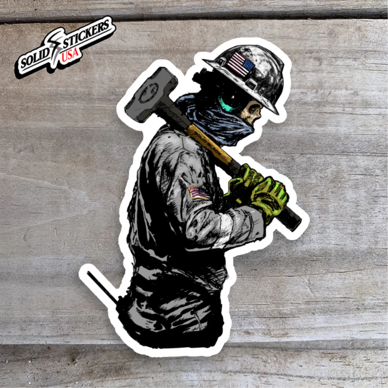 Skull Oilfield Operator Vinyl Sticker