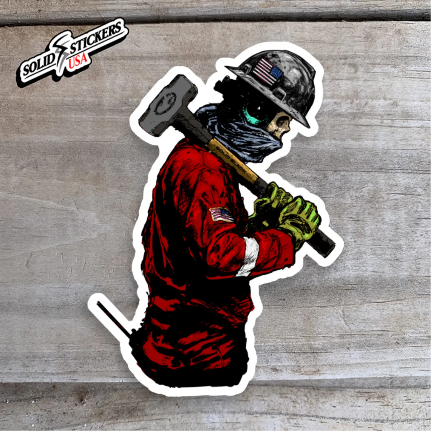 Skull Oilfield Operator Vinyl Sticker