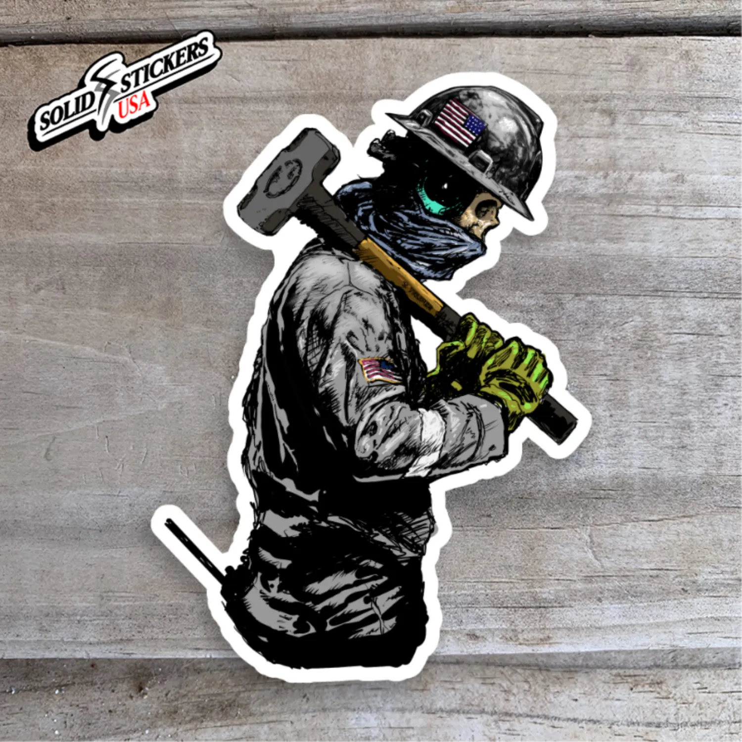 Skull Oilfield Operator Vinyl Sticker