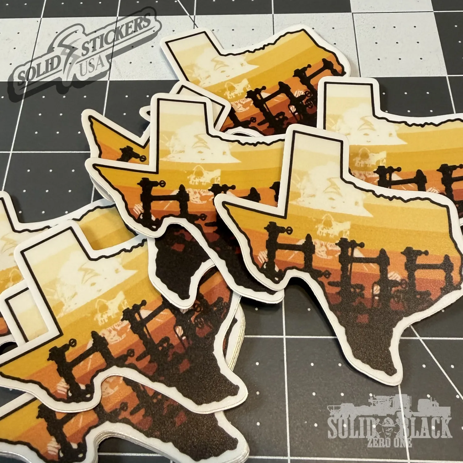 Texas Frac Zipper Sunset Vinyl Sticker