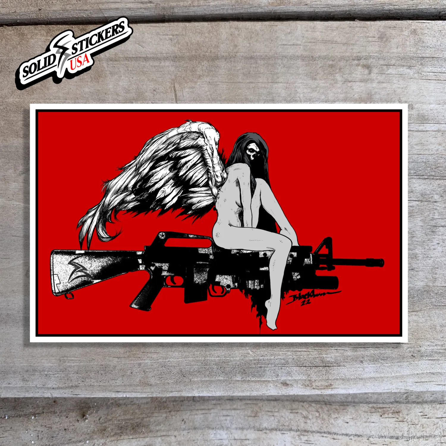 M-16 40 Mike Angel Vinyl Sticker