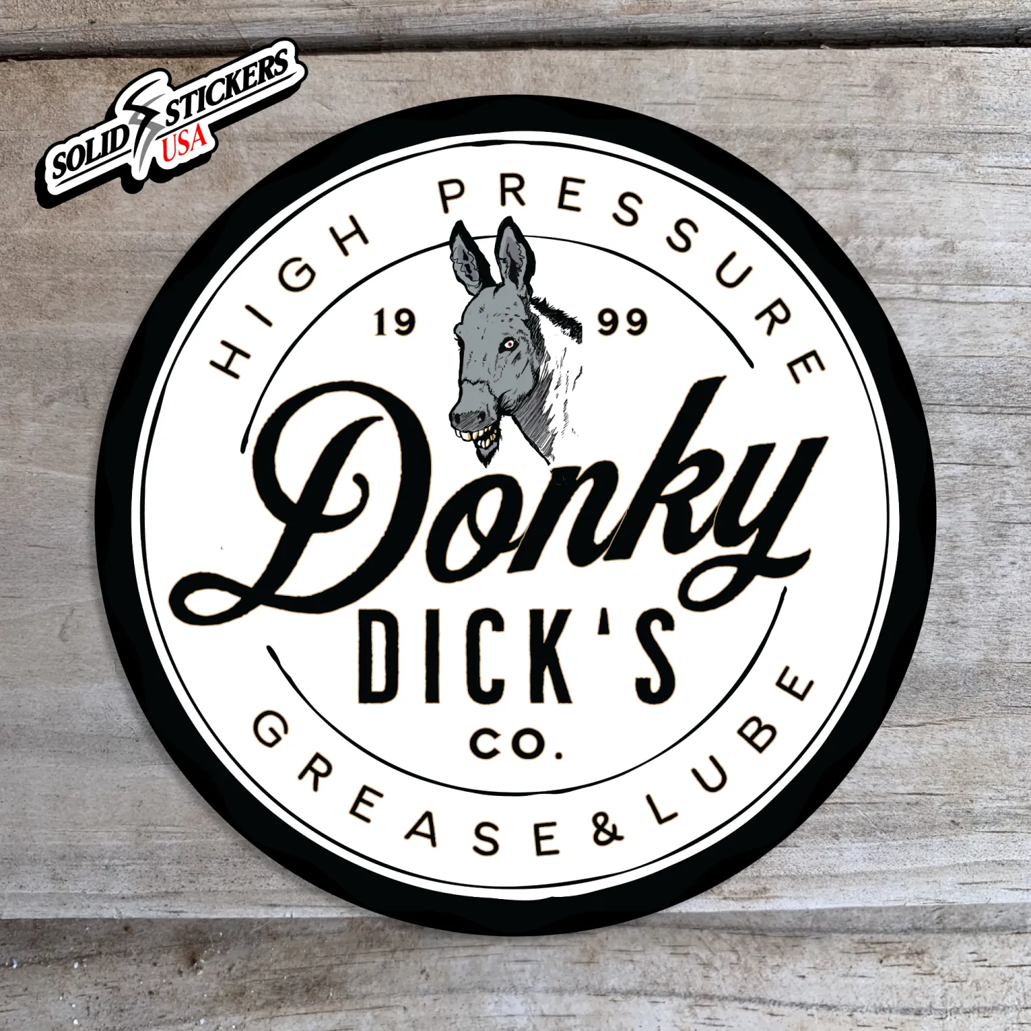 Donky Dick’s Grease &amp; Lube Vinyl Sticker