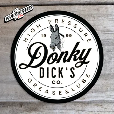 Donky Dick’s Grease &amp; Lube Vinyl Sticker