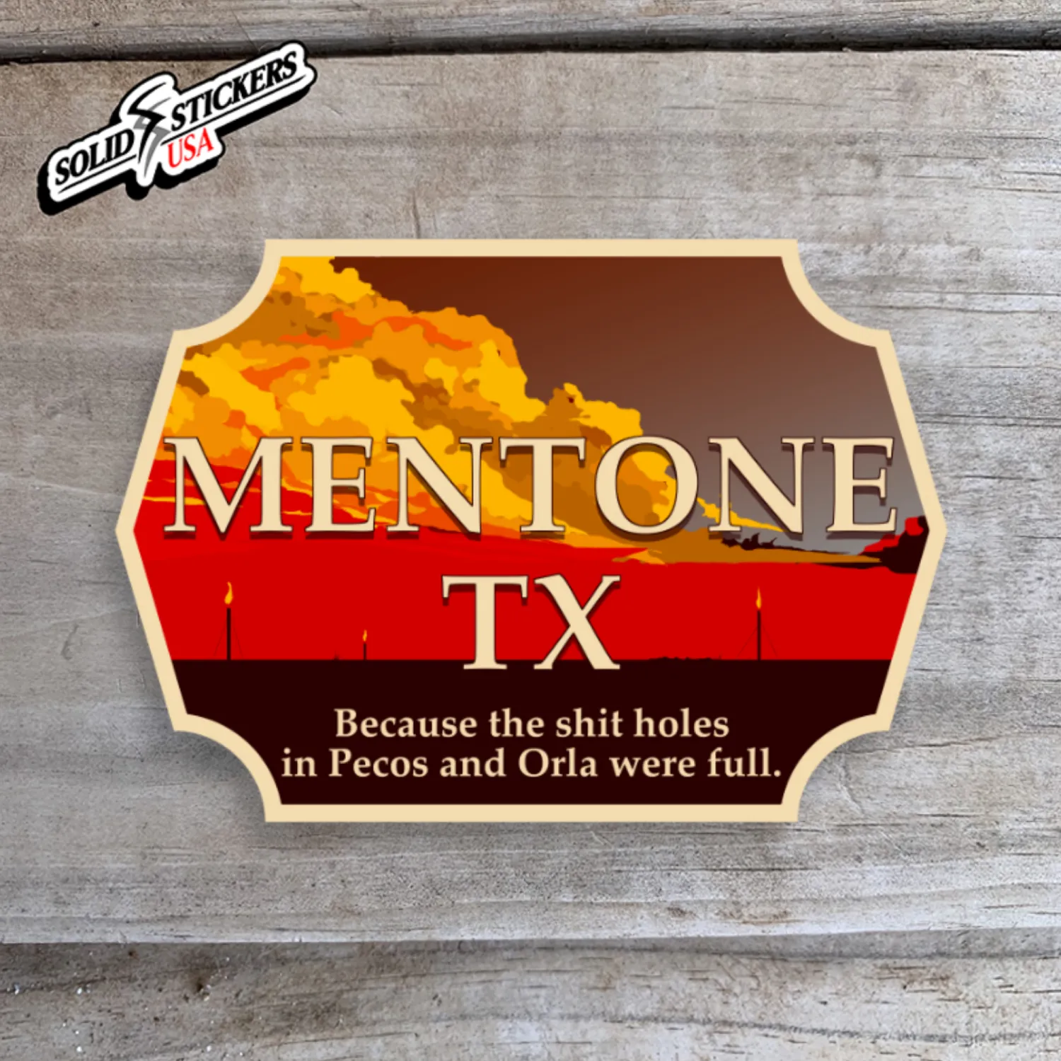 Mentone TX Man Camps Vinyl Sticker