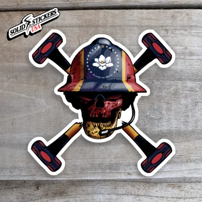 Skull &amp; Hammers Mississippi Flag Vinyl Sticker