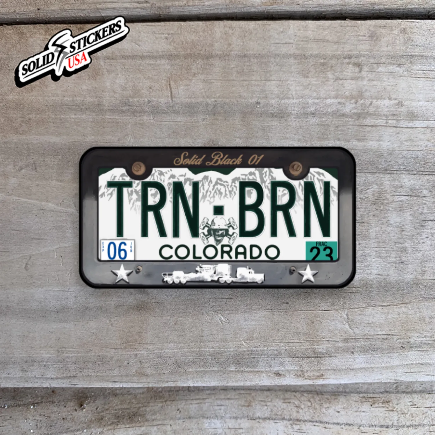 Colorado License Plate TRN BRN Oilfield Vinyl Sticker