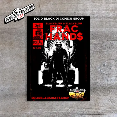 Frac Hand$ No. 3 Personalized Comic Cover Oilfield Vinyl Sticker