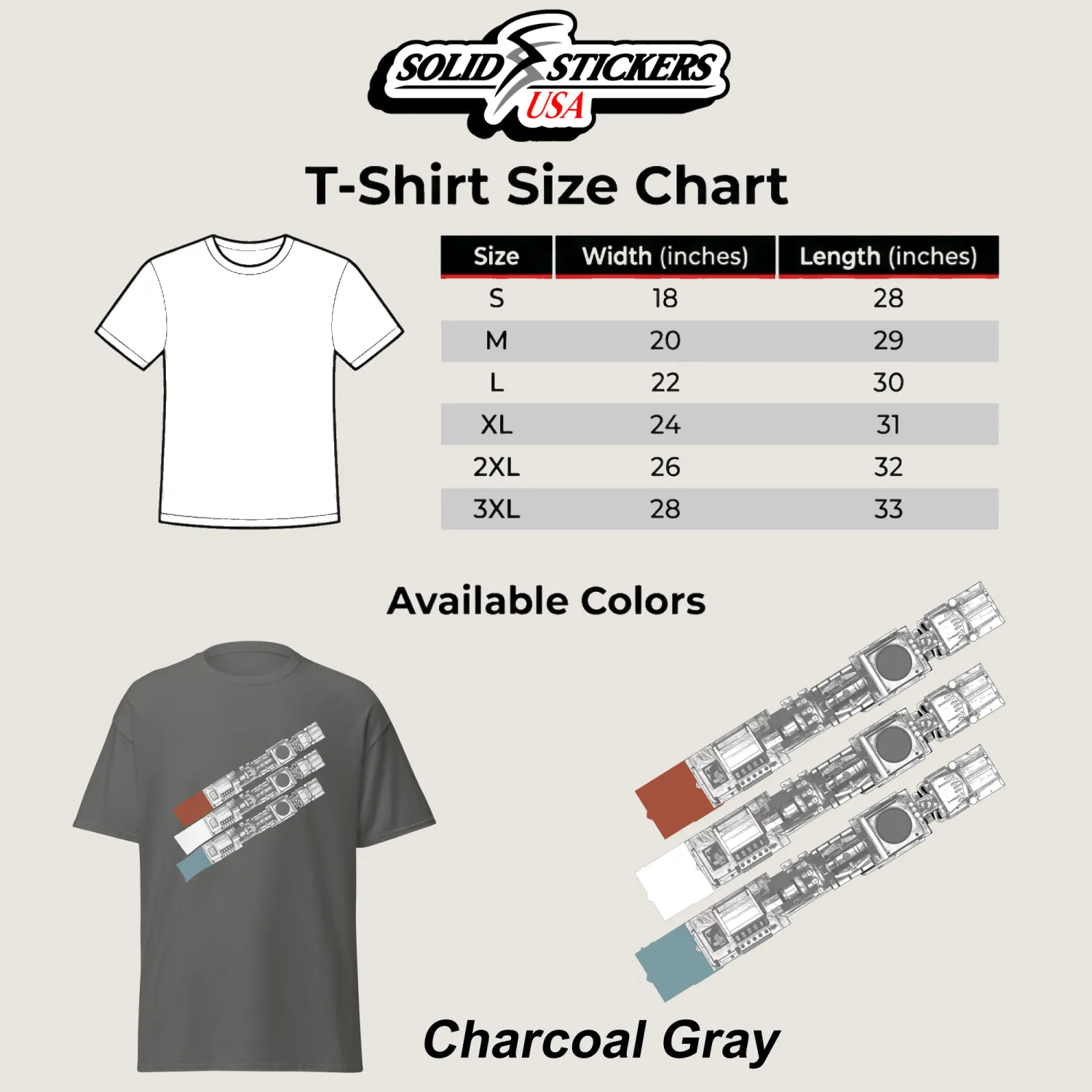 3 Pumps Red White &amp; Blue Soft Style Charcoal Gray Graphic Tee