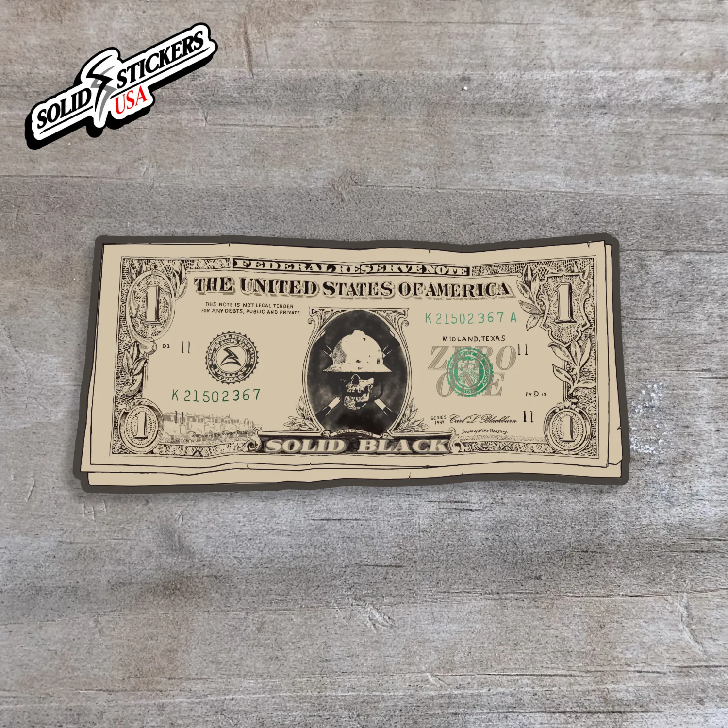 Skull &amp; Hammers Frac Money Oilfield Vinyl Sticker