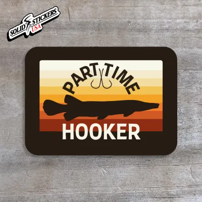 Part Time Hooker Alligator Gar Sunset Vinyl Sticker