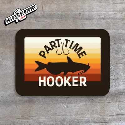 Part Time Hooker Channel Catfish Sunset Vinyl Sticker