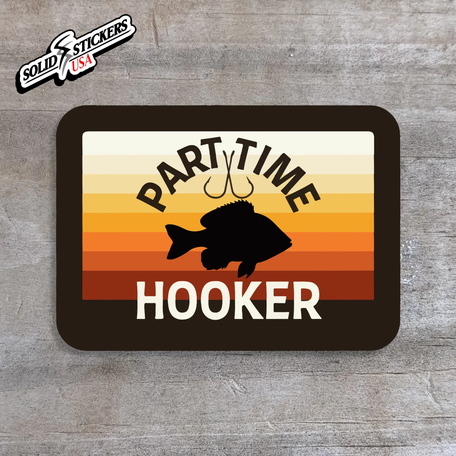 Part Time Hooker Bluegill Sunset Vinyl Sticker