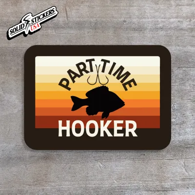 Part Time Hooker Bluegill Sunset Vinyl Sticker