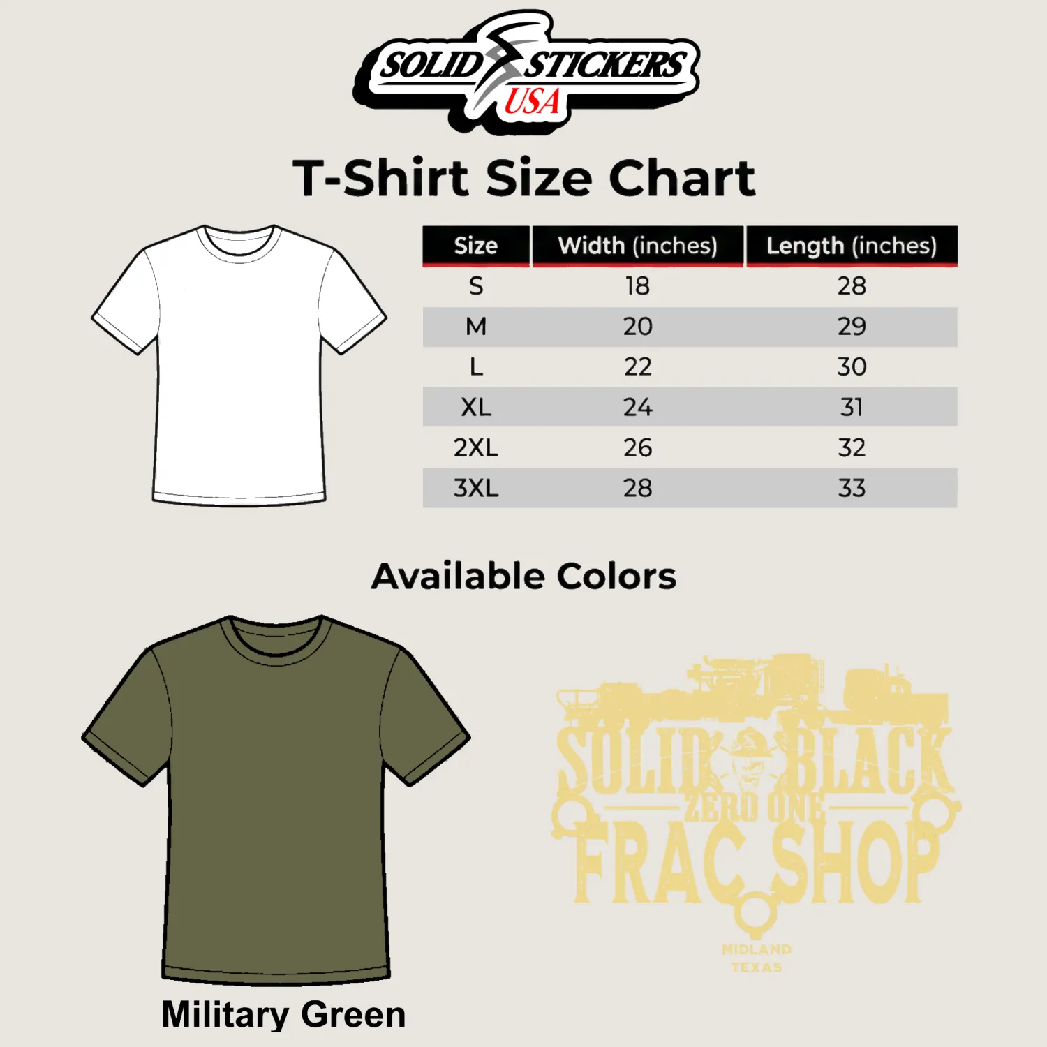 Solid Black Zero One Frac Shop Military Green Graphic Tee