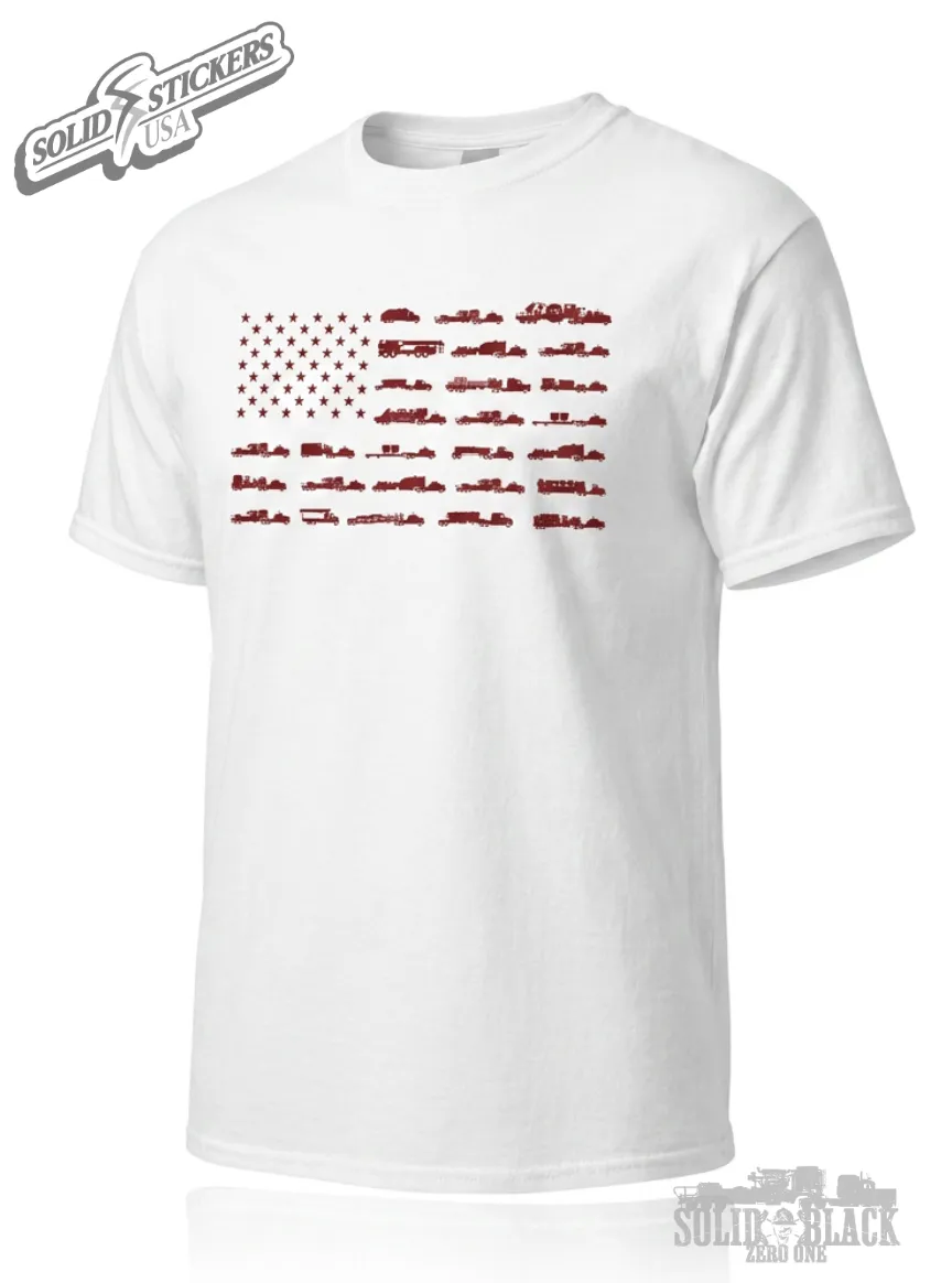 Frac Flag USA White Graphic Tee