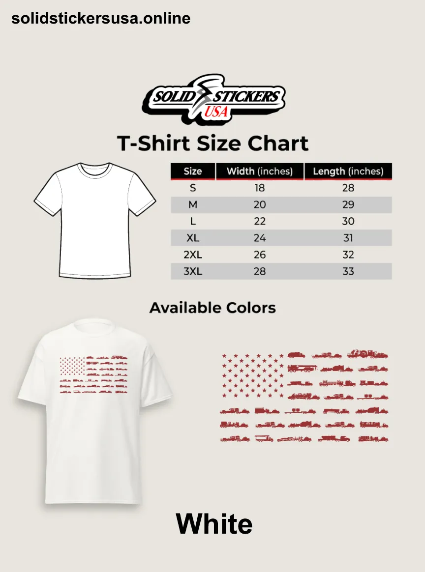 Frac Flag USA White Graphic Tee
