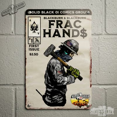 Frac Hand$ No. 1 Customizable Metal Sign