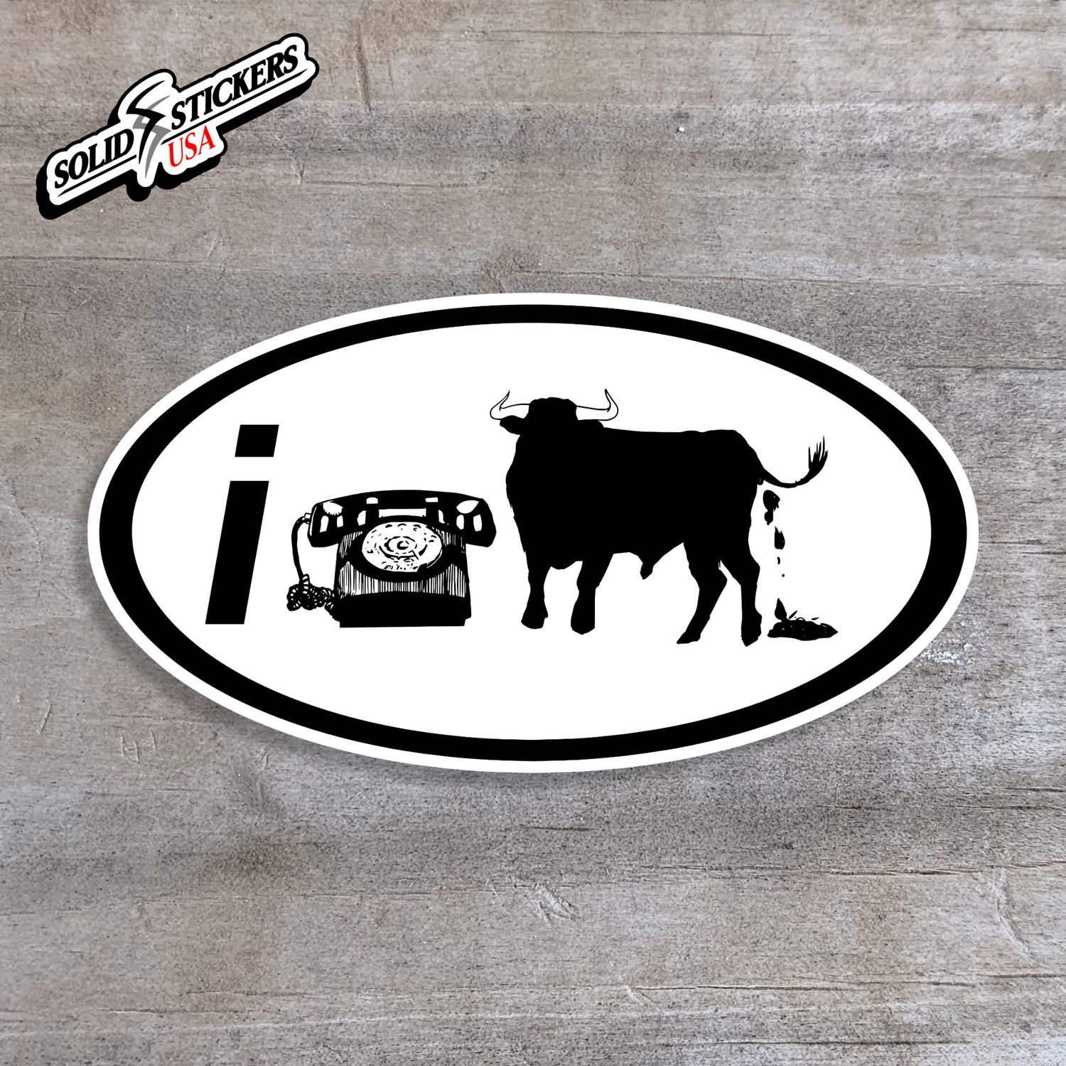 I Call Bullshit Oval Vinyl Sticker