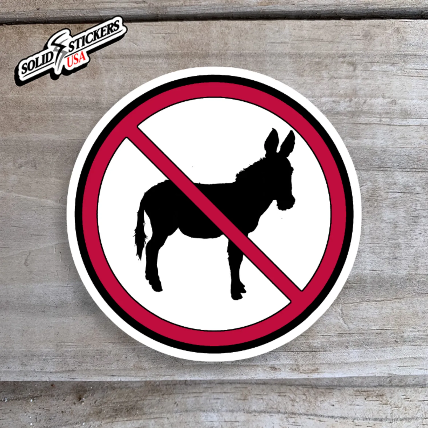 No Jackasses Vinyl Sticker
