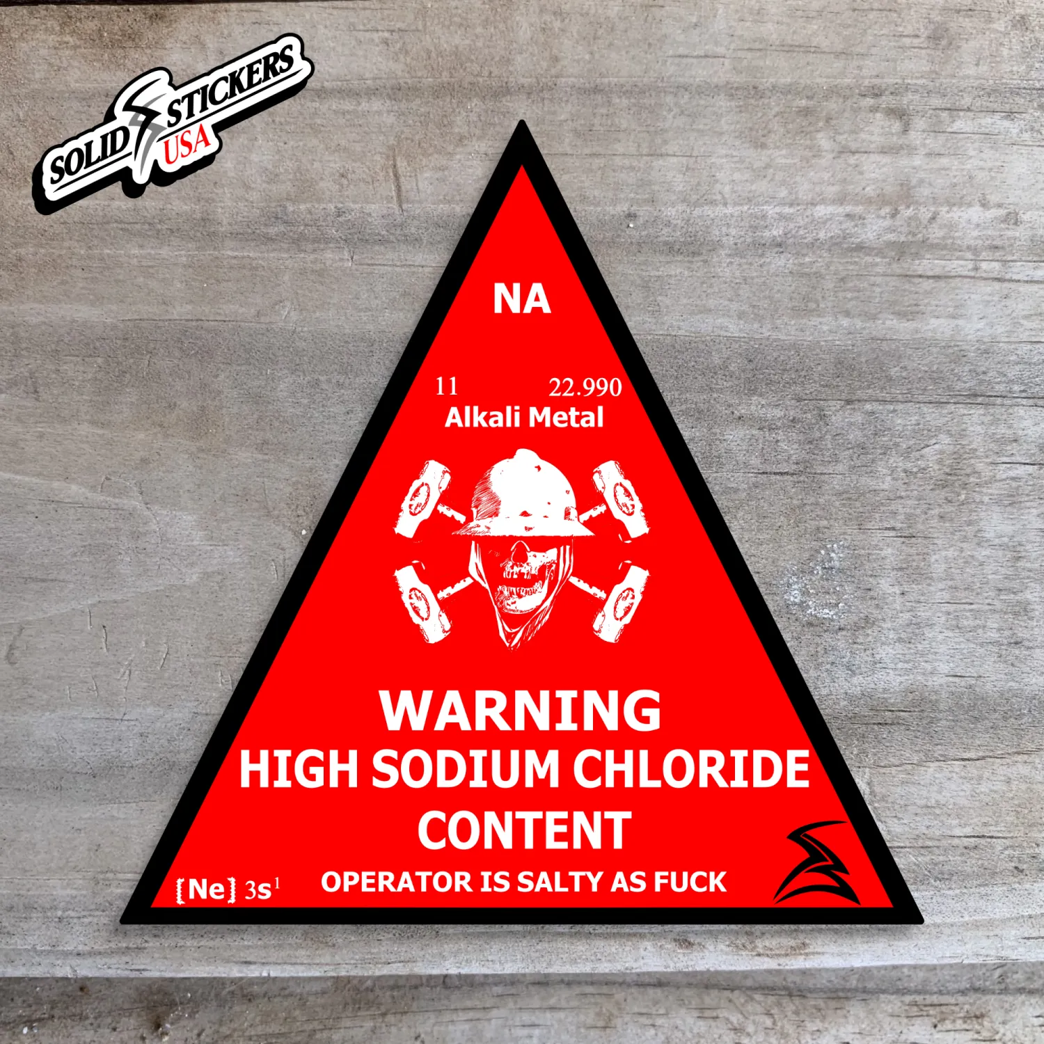 Salty Oilfield Operator Warning Vinyl Sticker