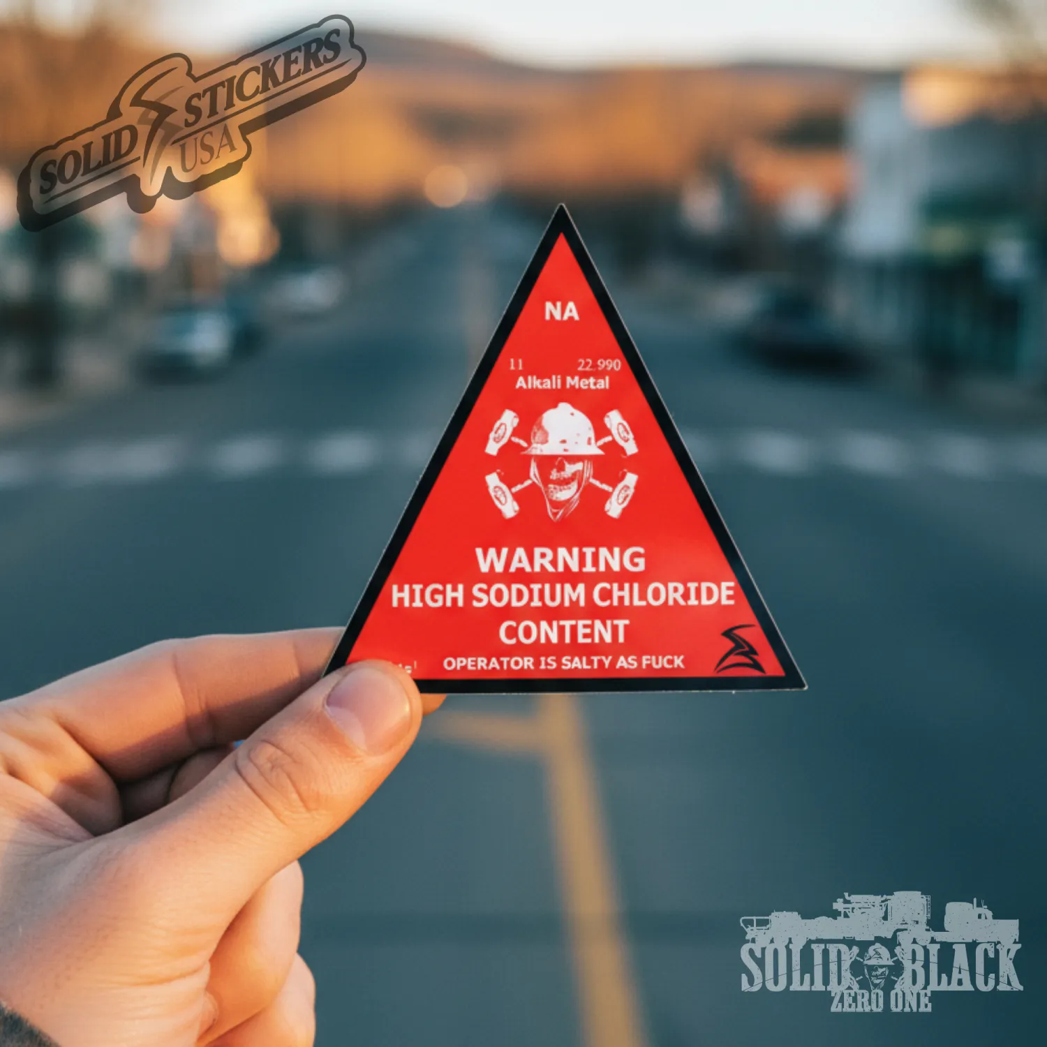 Salty Oilfield Operator Warning Vinyl Sticker