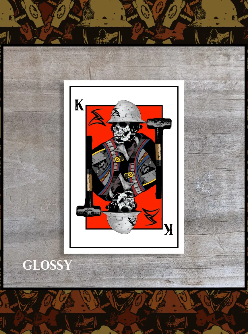 King Playing Card Oilfield Vinyl Sticker Pack
