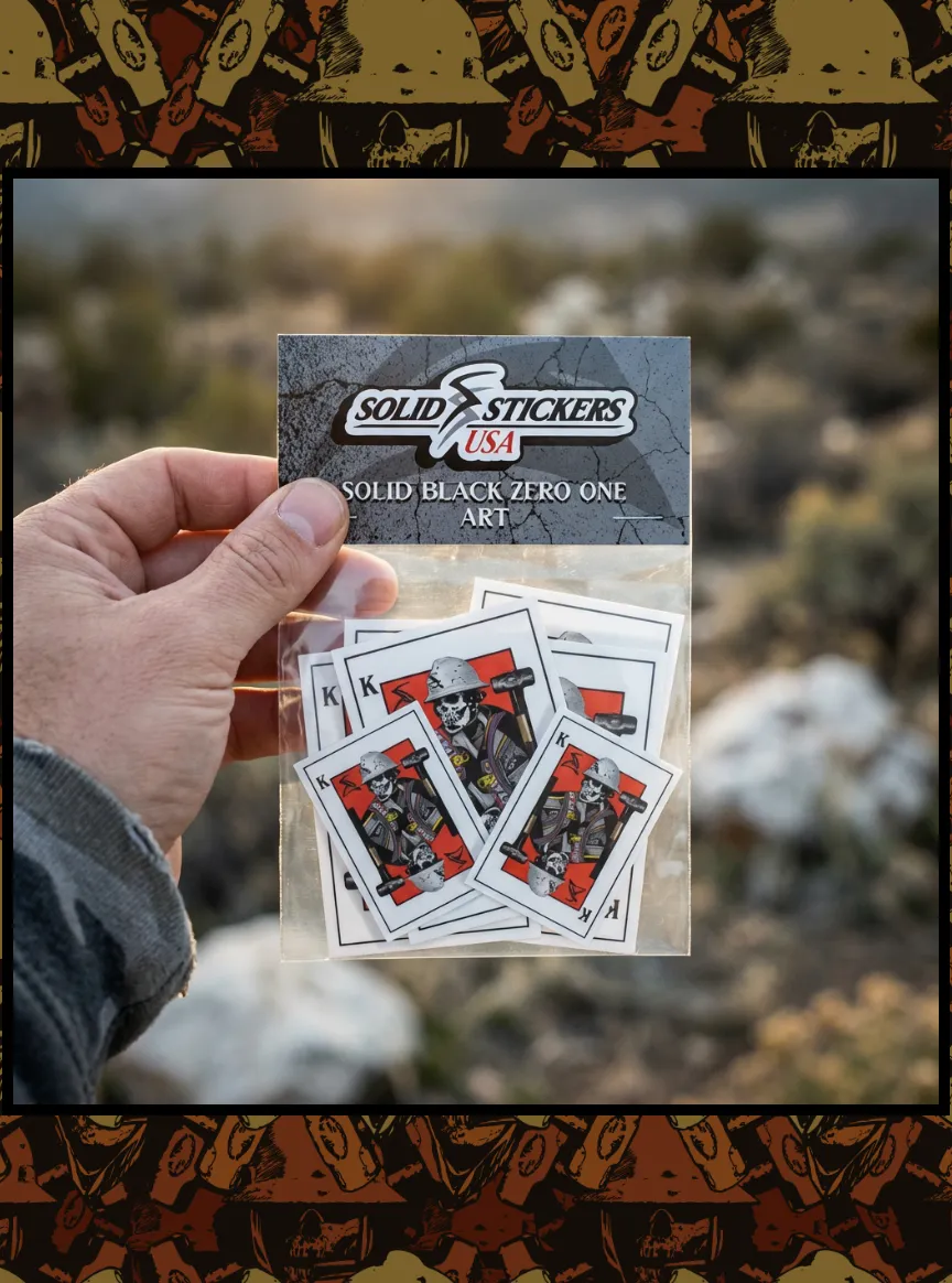 King Playing Card Oilfield Vinyl Sticker Pack