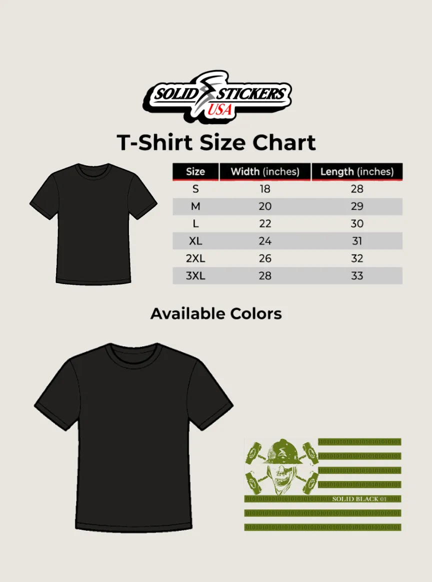 Skull &amp; Hammer American Flag Olive Graphic Black Tee