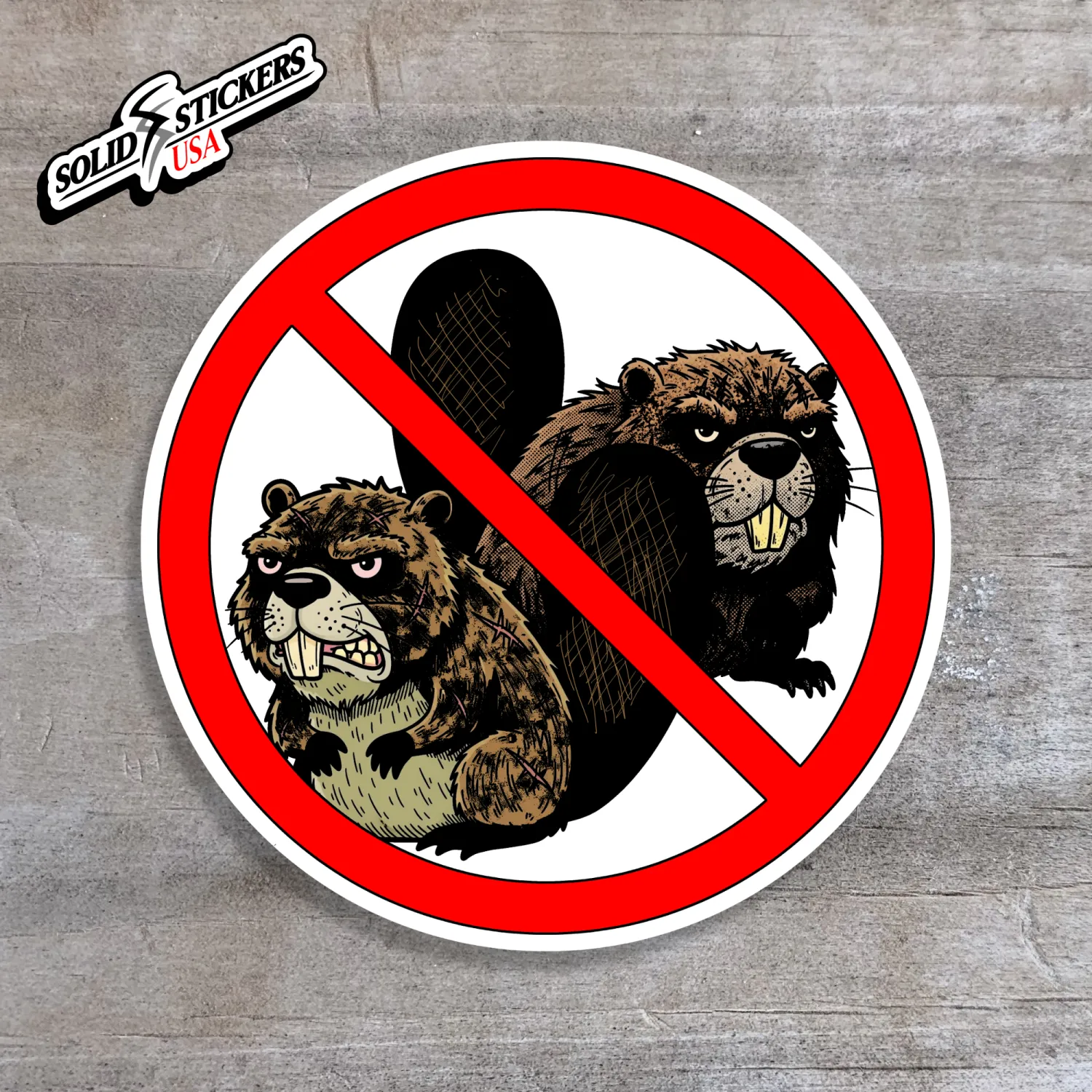 No Ugly Beavers Vinyl Sticker