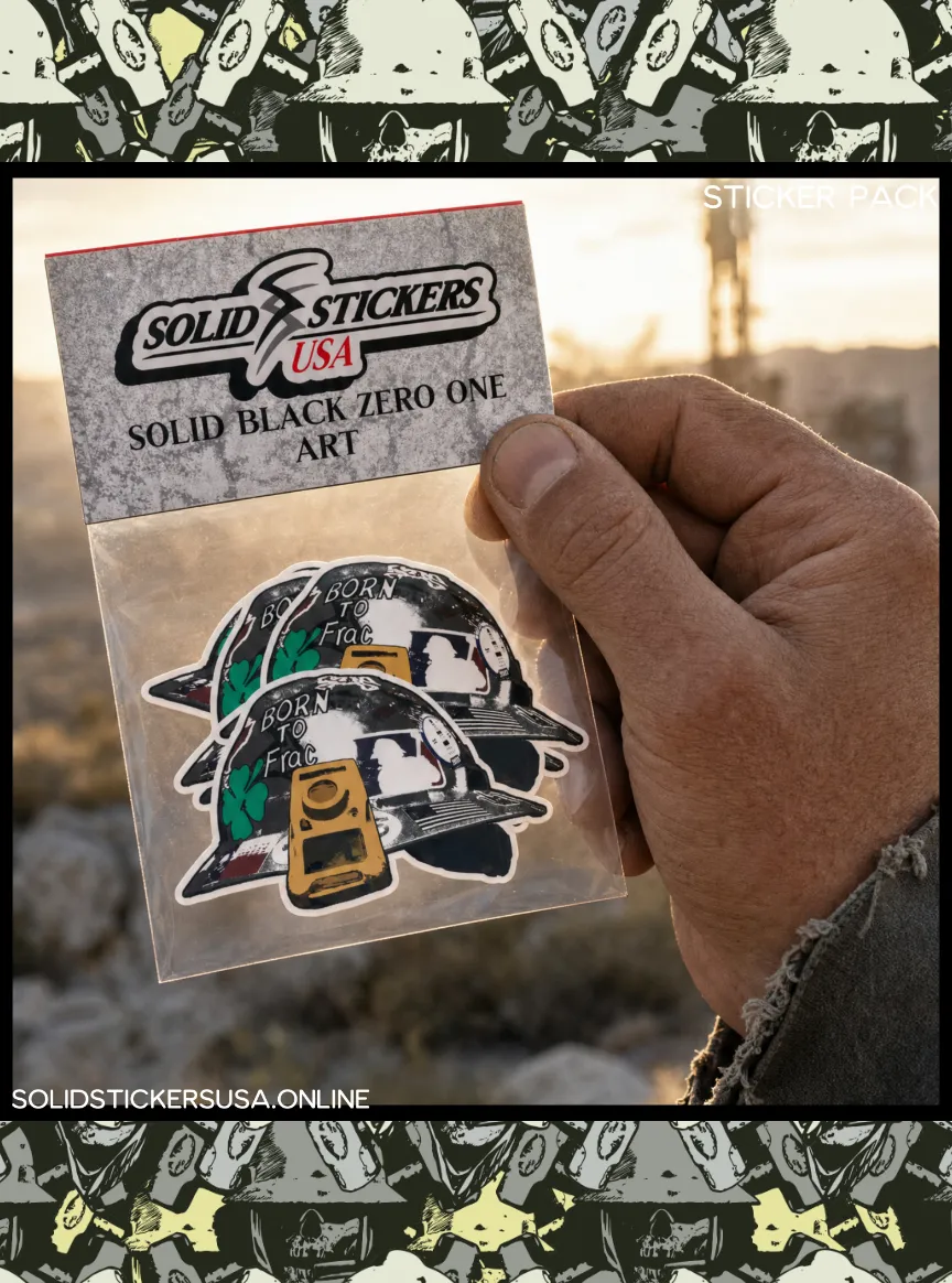 Oilfield Born To Frac Vinyl Sticker Pack