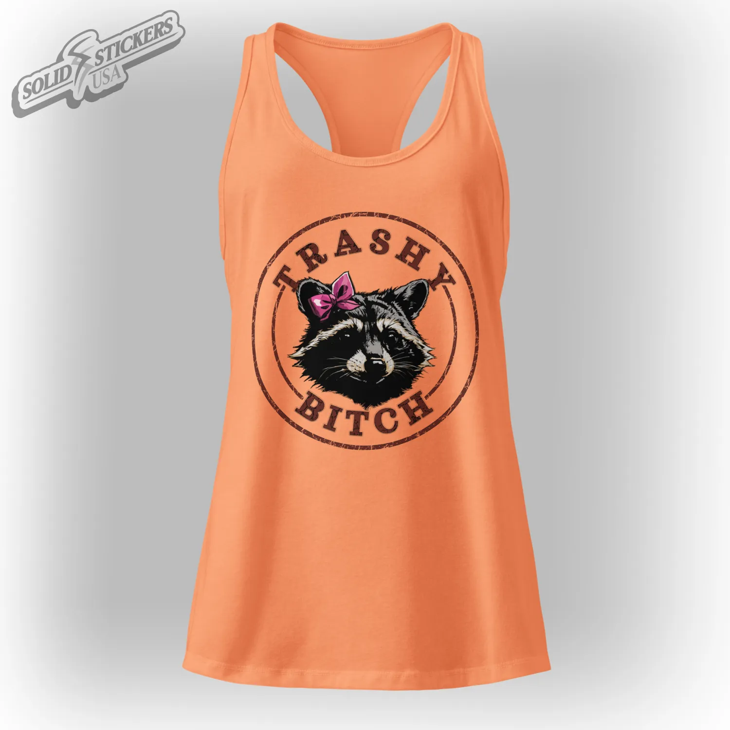 Women’s Trashy Bitch Raccoon Racerback Tank Top
