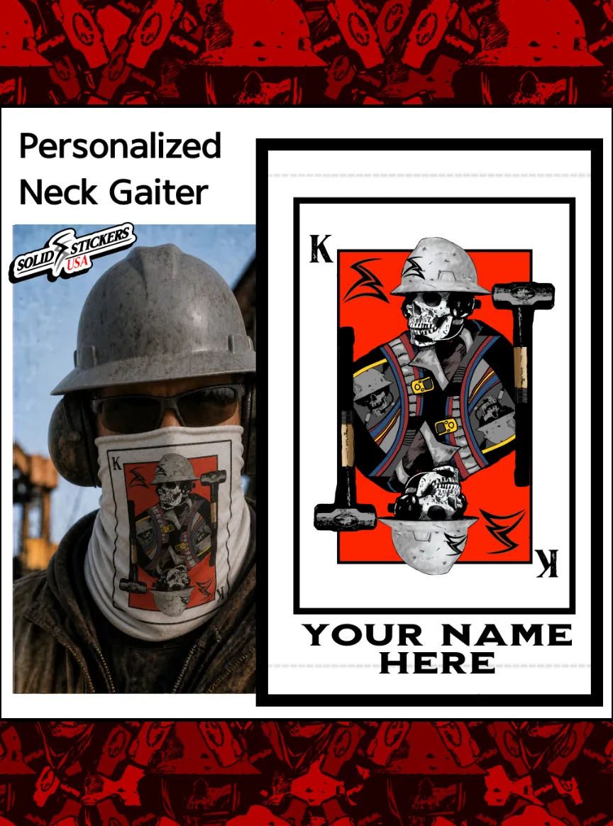 Personalized Oilfield King Card Neck Gaiter