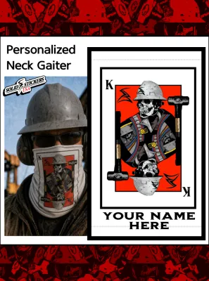 Personalized Oilfield King Card Neck Gaiter