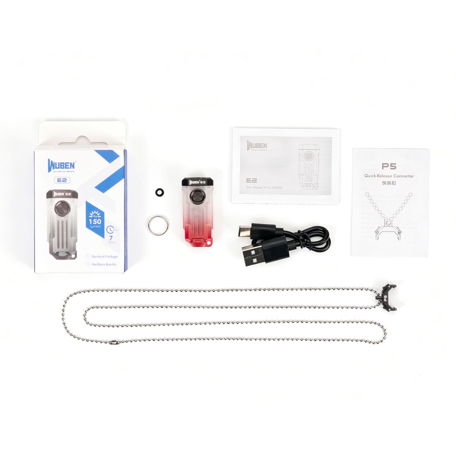 WUBEN E2 PULSE 10.7g Compact Mini EDC Keychain Flashlight