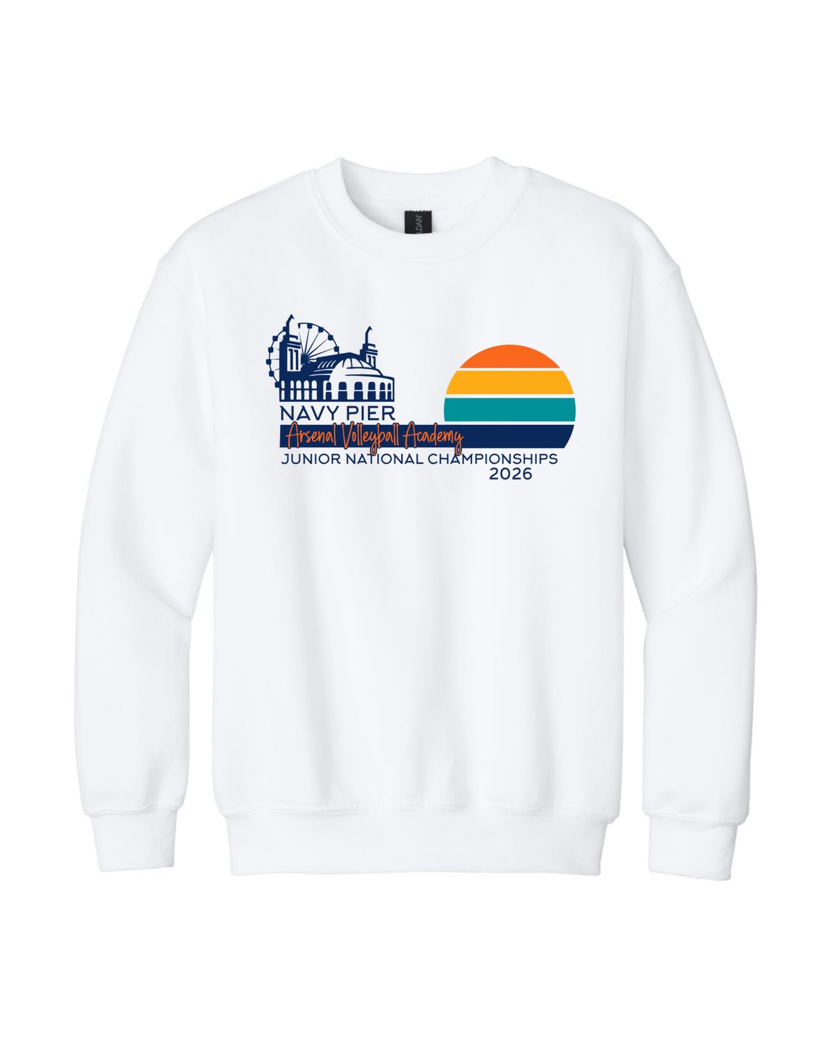 Youth Asics Crewneck Sweatshirt (White)