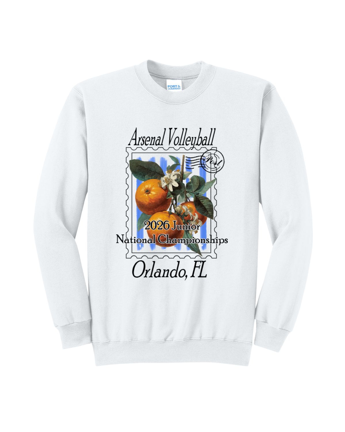 Adult AAU Crewneck Sweatshirt (White)