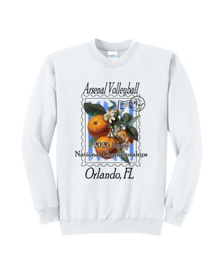 Adult AAU Crewneck Sweatshirt (White)