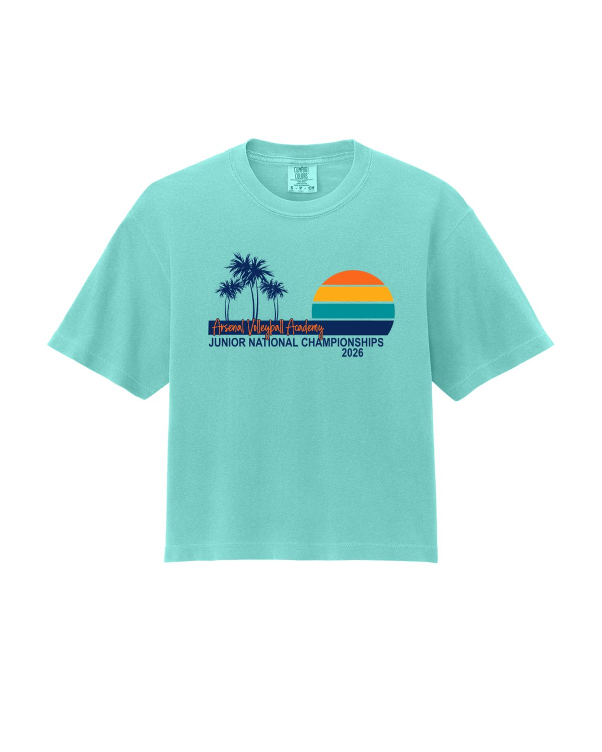 Adult AAU Palm Boxy Fit T-Shirt (Aqua)