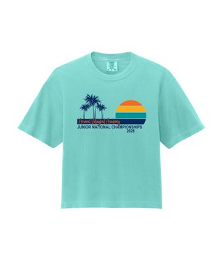 Adult AAU Palm Boxy Fit T-Shirt (Aqua)