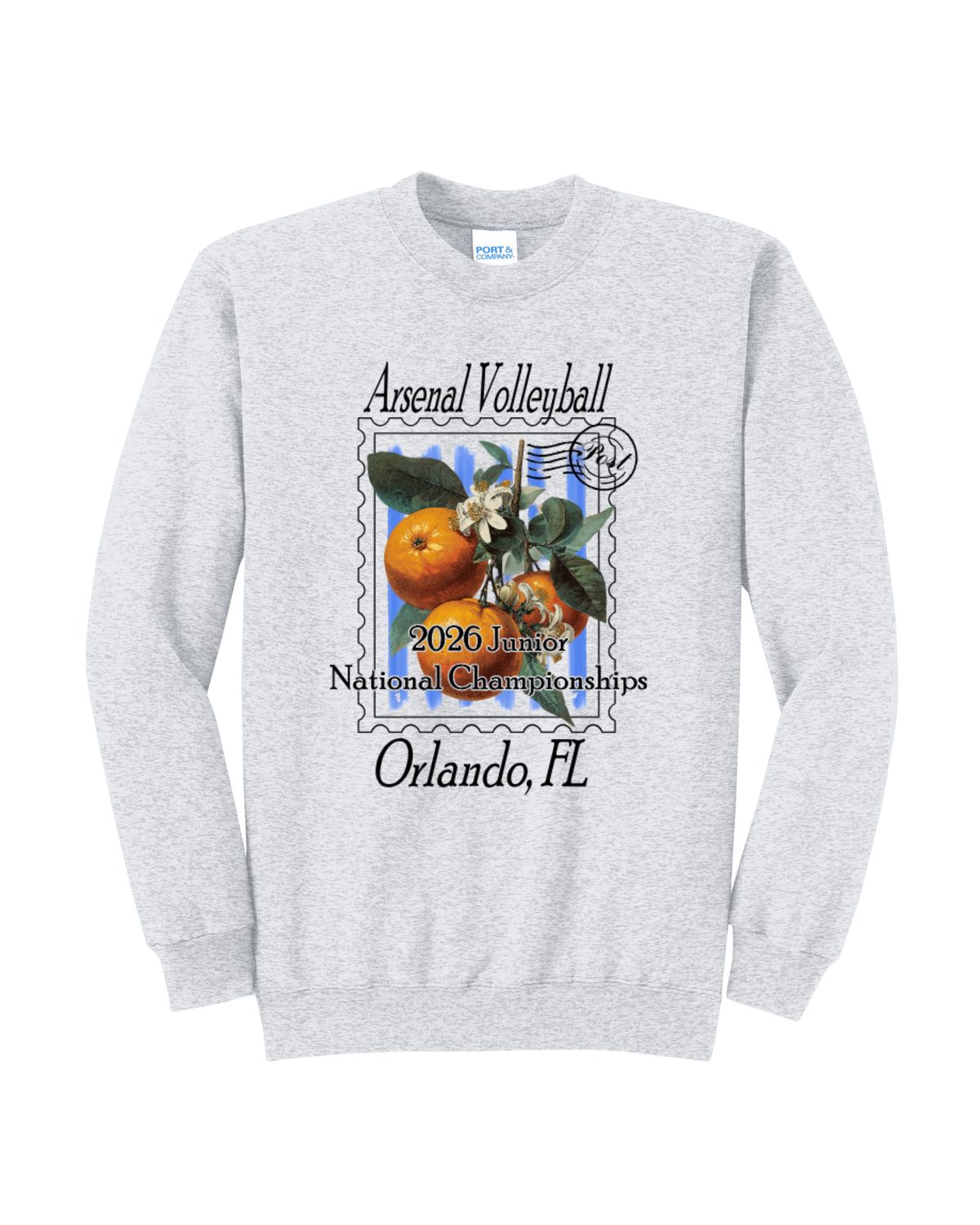 Adult AAU Crewneck Sweatshirt (Gray)